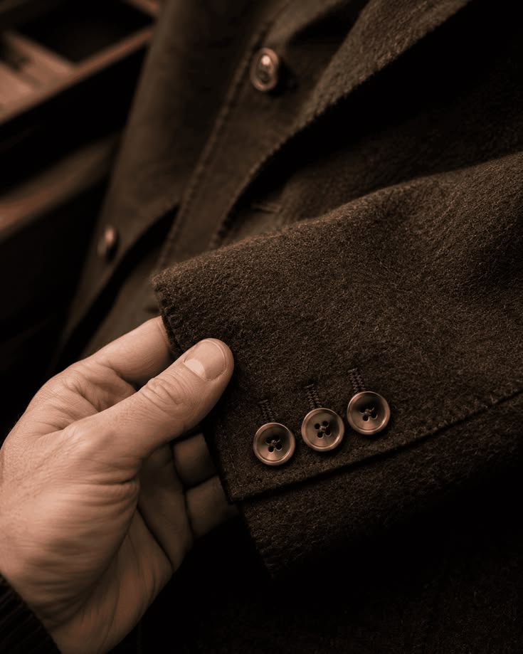 Nút áo vest gỗ